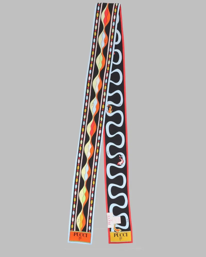 Emilio Pucci Printed Silk Bandeau Scarf — Multicolor Multicolor