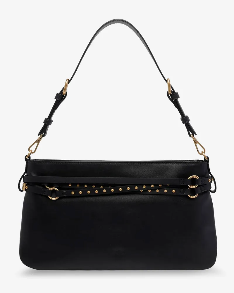 Pinko Women's Leather Belt Bag Crossbody Black Shoulder Black