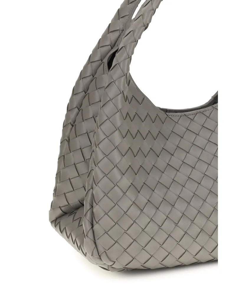 Bottega Veneta Women's Shoulder Bag Campana Basalt-Muse Brass Lambskin Gray