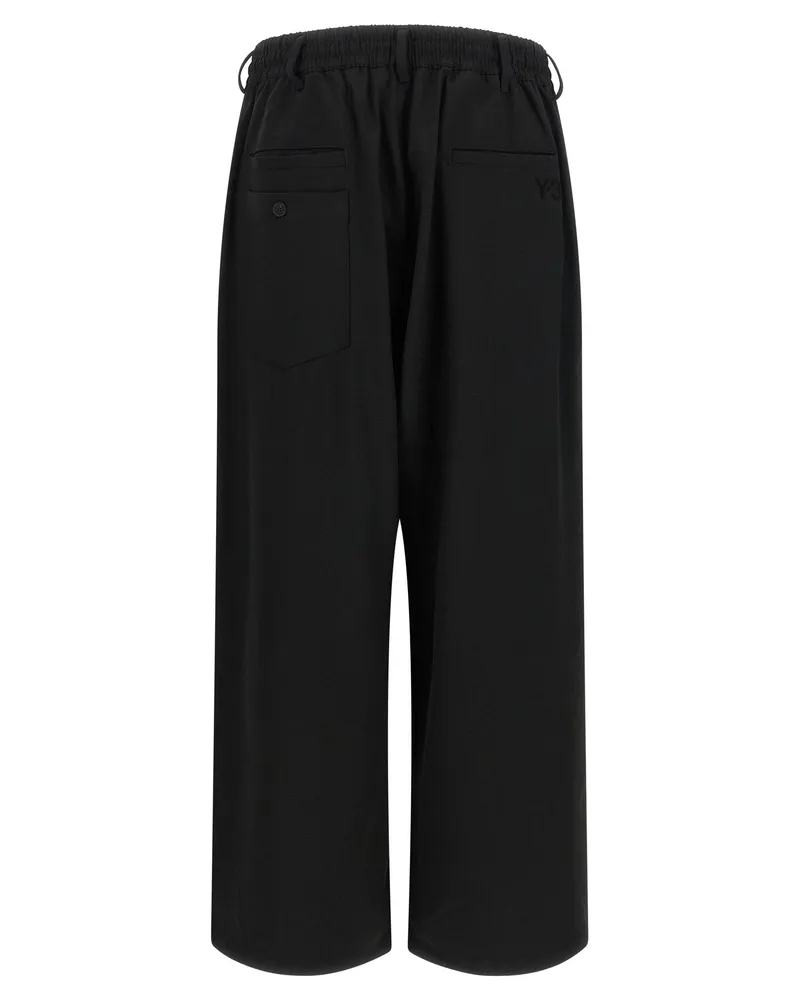 Y-3 D-Ring Wide Leg Joggers — Black Black