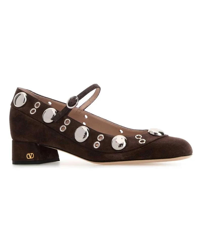Valentino Garavani Women's Valentino Ballet Flat Brown Suede Brown