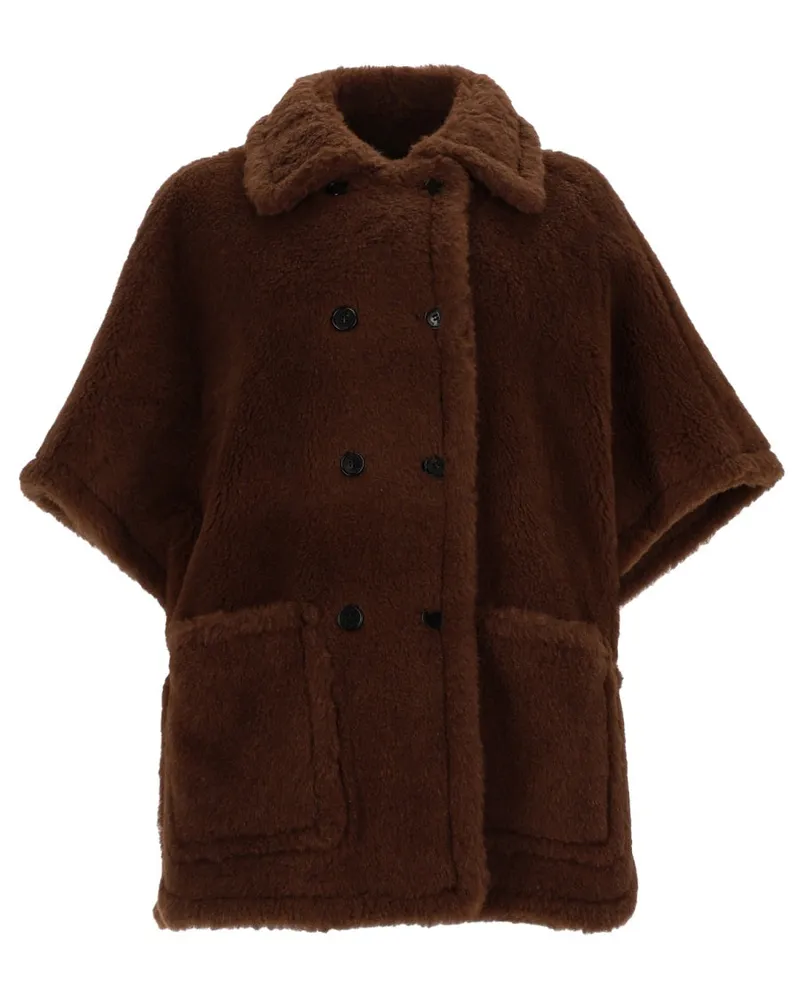 Max Mara Horse4 Poncho — Brown Brown