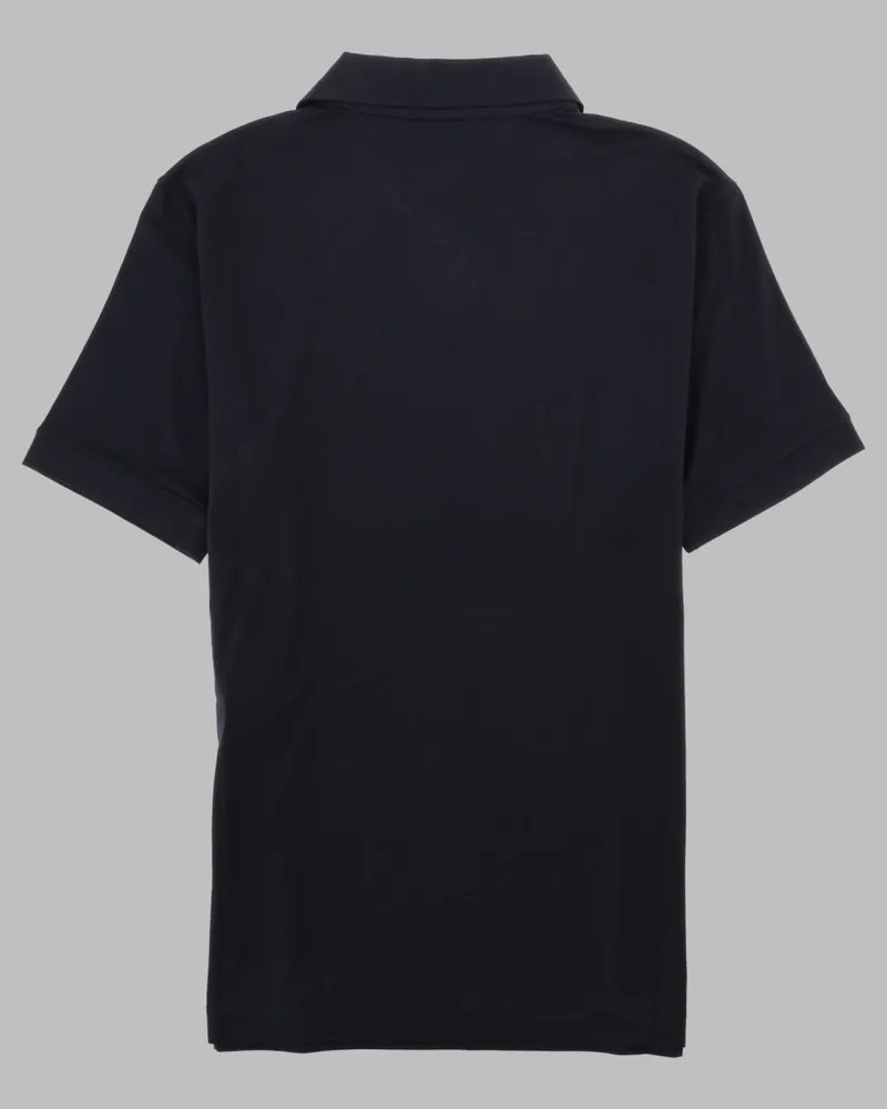Giorgio Armani Stretch Viscose Polo Shirt — Blue Blue