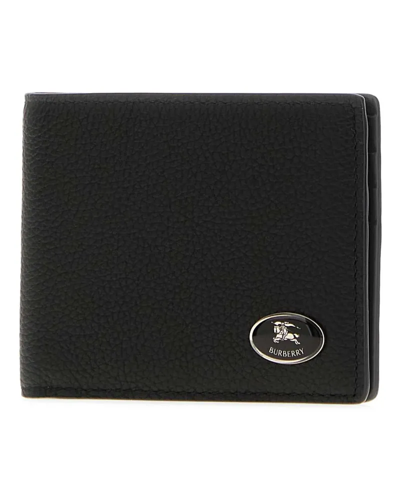 Burberry Men's Black Leather Wallet Exterior: Calf Portafogli Black