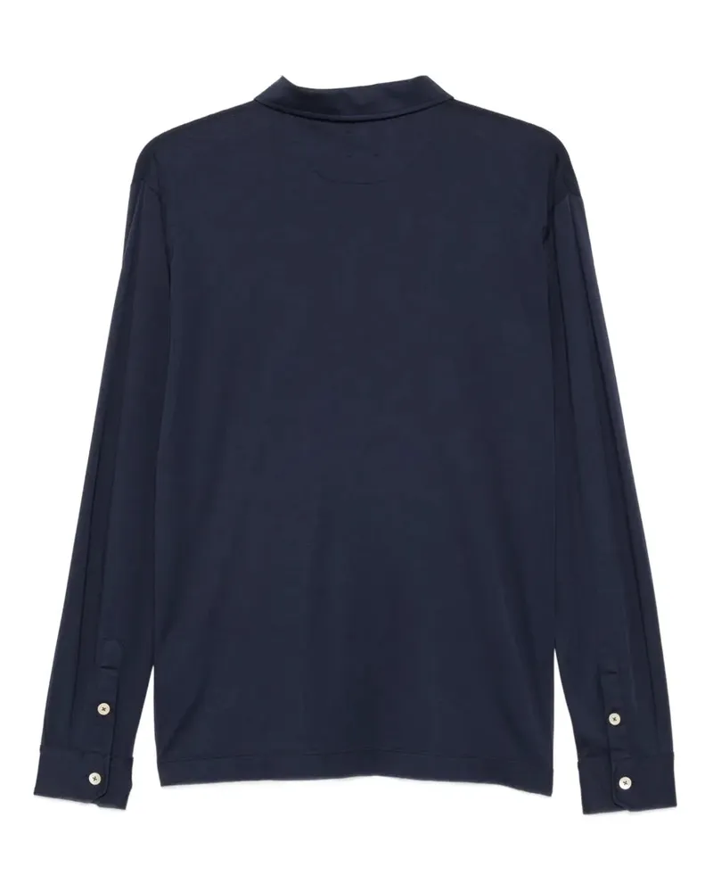 Eleventy Women Long-Sleeve Polo Shirt Aw25 M Navy
