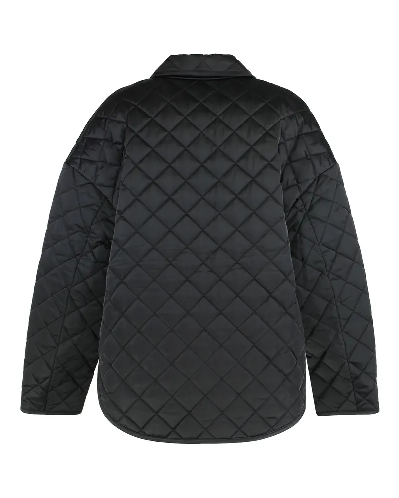 Totême Women's Quilted Jacket With Collar Black Polyester Trench & Raincoats Black