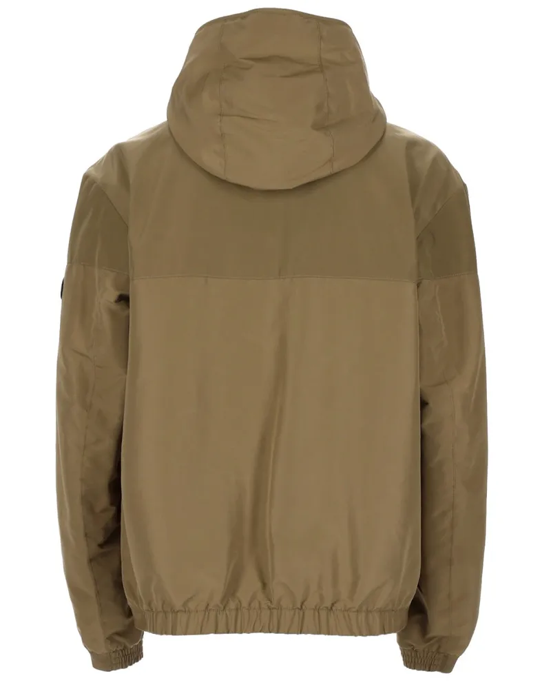 HUGO BOSS Hooded Recycled Polyester Jacket — Beige Beige