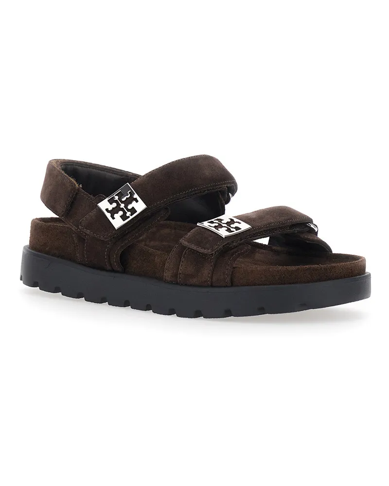 Tory Burch Women's Sandal Mellow Sport Brown Suede Brown