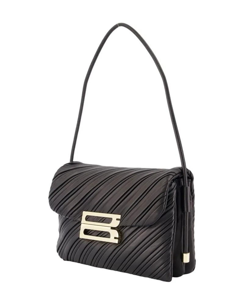 Victoria Beckham Women's Soft Dorian Shoulder Bag -  Leather Black Calfskin Shoulder-Hobo-Bags Black
