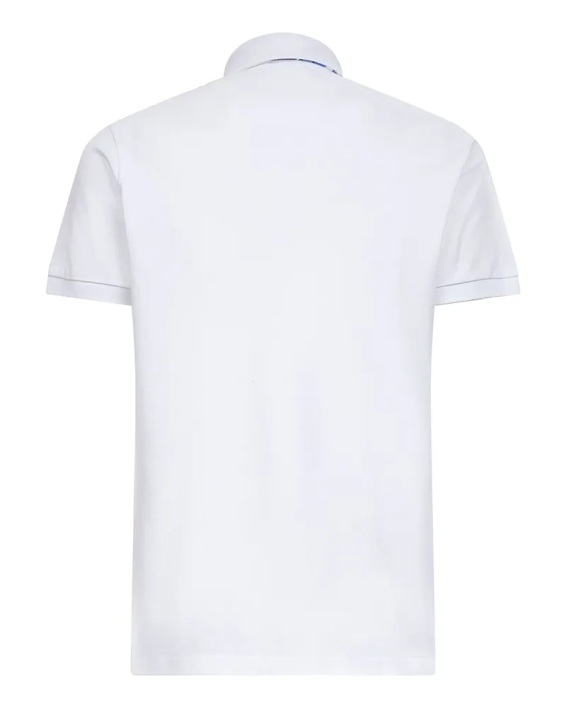 Etro Men White Cotton Piquet Polo Shirt T-shirts And Polos White
