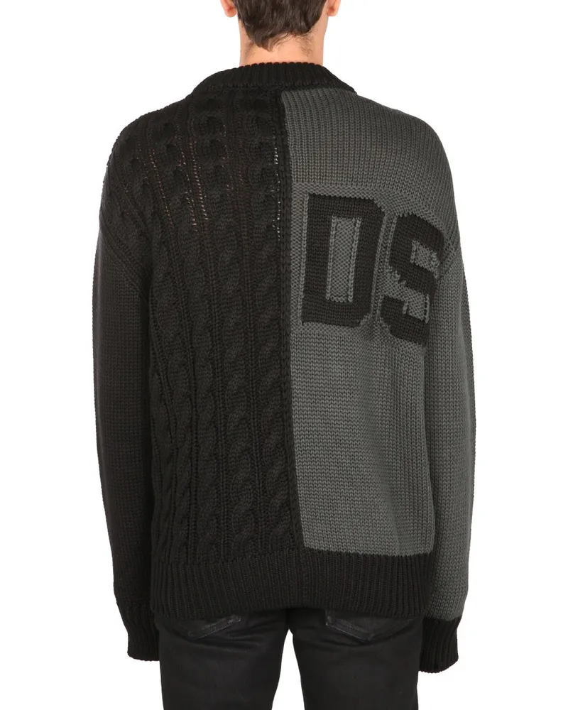 GCDS Logo Inlay Sweater — Gray Gray