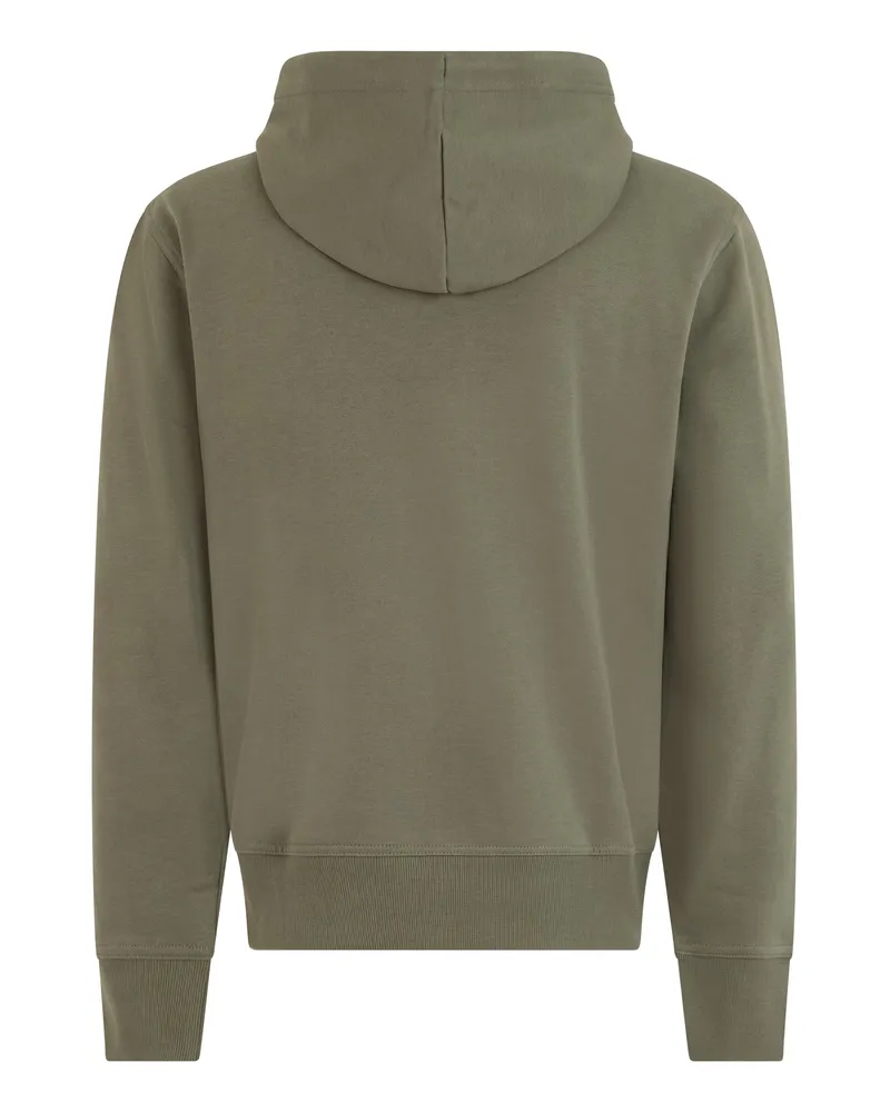 HUGO BOSS Men Cotton Hoodie Open Green Jumpers Sweater Green