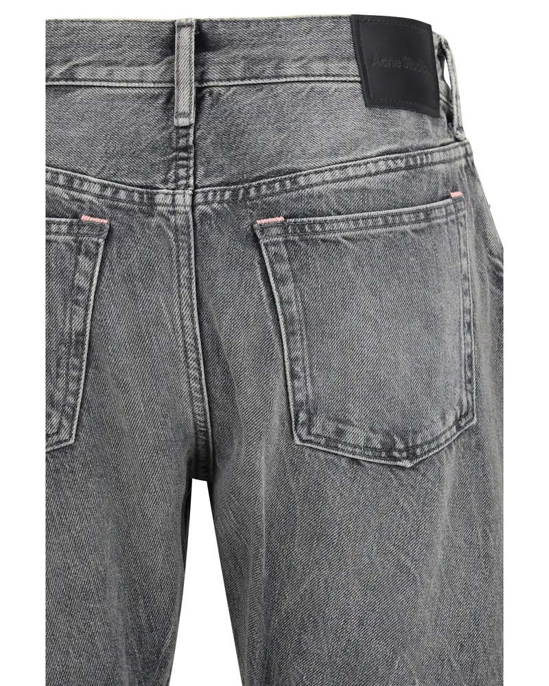 Acne Studios Women's Jeans Barrel Washed Black Cotton Black