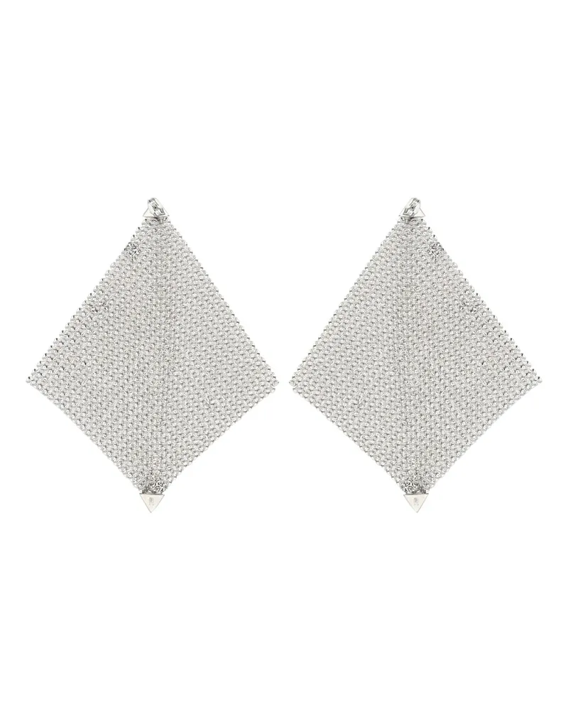 Paco Rabanne Pixel Chainmail Earrings — Silver Silver