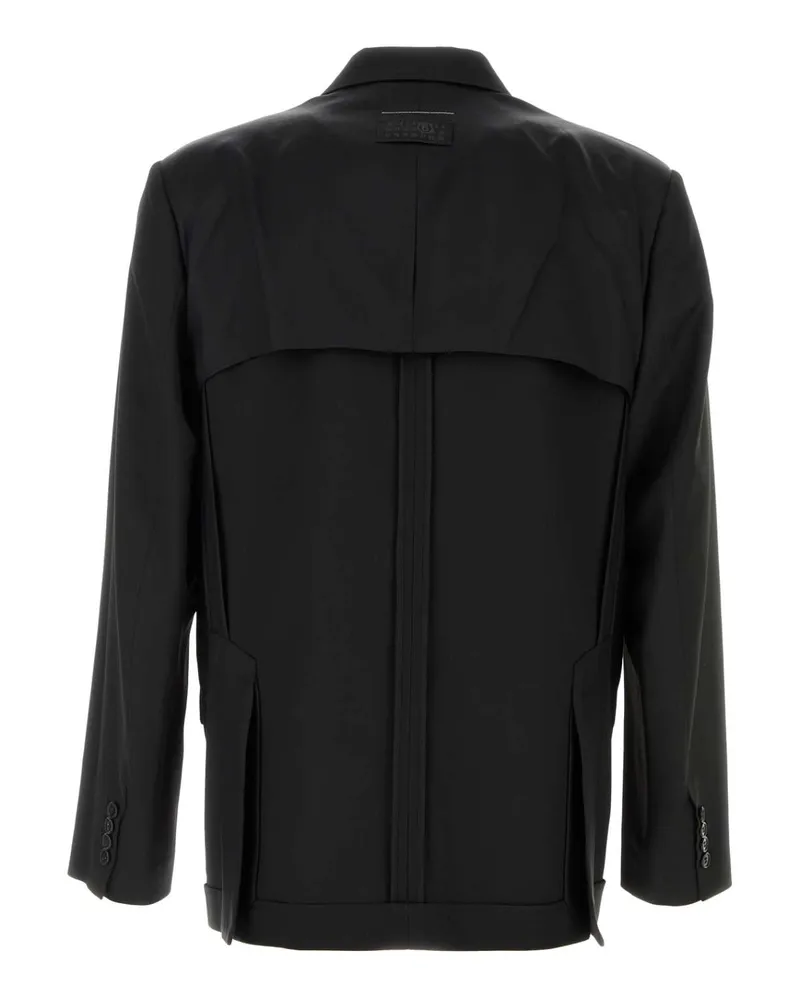 Maison Margiela Men's Jersey Blazer Black Polyester Viscose Elastane Blazers Black