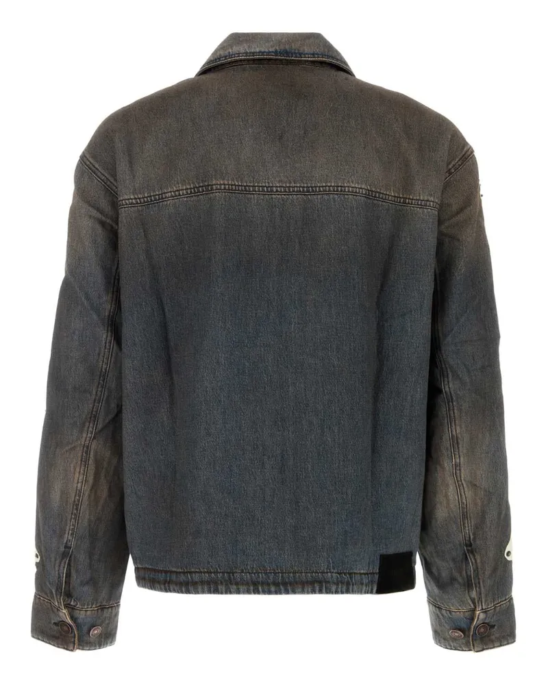 Amiri Men's Denim Jacket Dark Dust Giubbini Gray