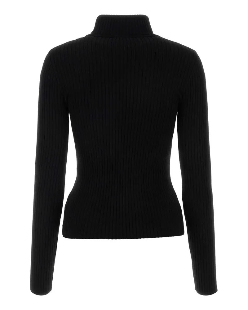 Courrèges Women Black Viscose Blend Sweater Exterior: Polyester Maglieria Black