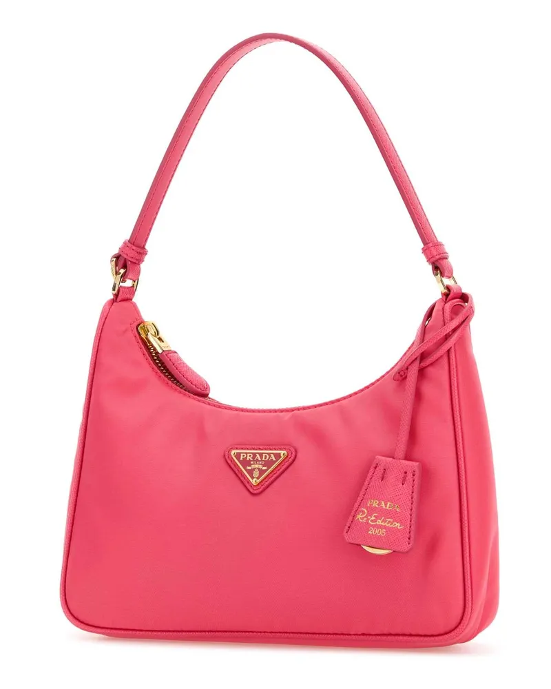 Prada Women's Re-Edition 2005 Shoulder Bag Pink Fabric Pink