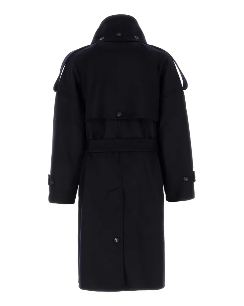 Ferragamo Cashmere Trench Coat — Navy Navy
