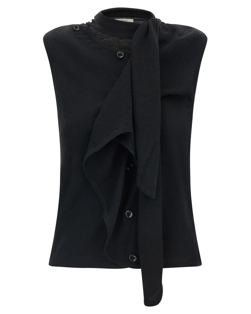 Christophe Lemaire Women's Black Wool Sleeveless Jacket Clothing Black