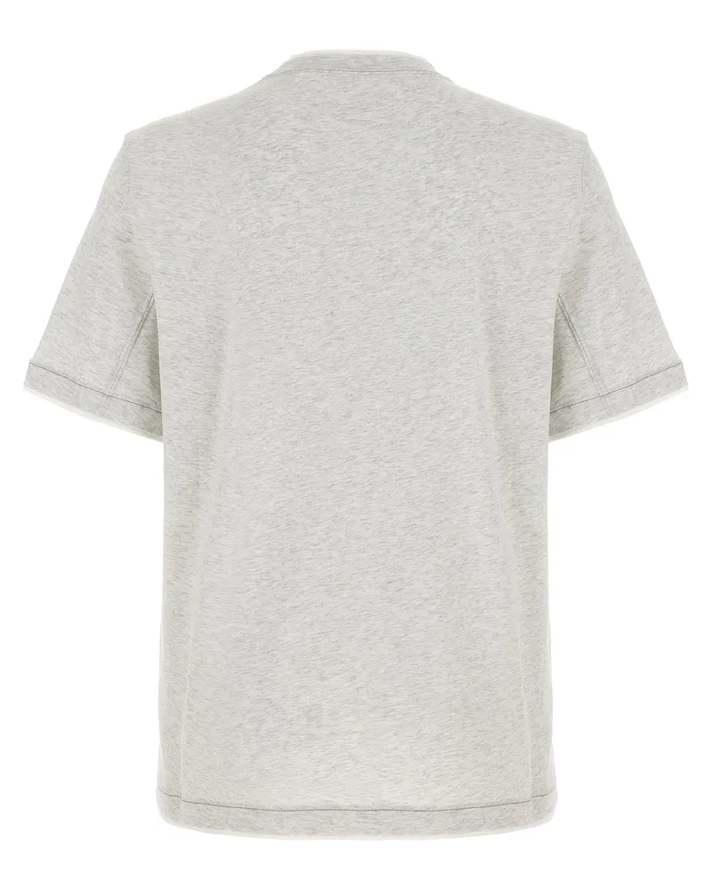 Brunello Cucinelli Cotton T-Shirt — Gray Gray