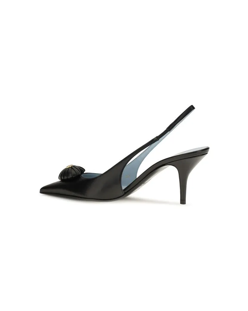 Valentino Garavani Coeur Royal Slingback Pump — Black Black