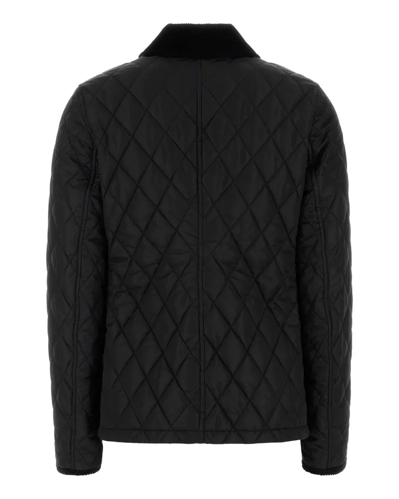Burberry Women's Black Nylon Jacket Blacksandipcheck Giubbini Black