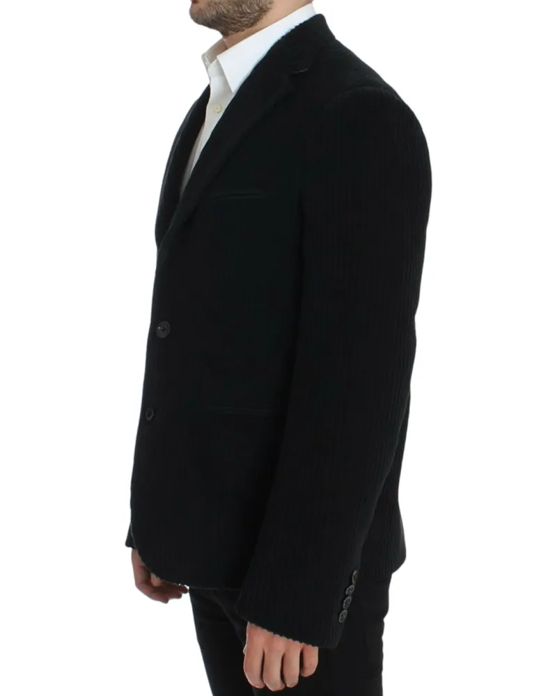 Dolce & Gabbana Men's Black Manchester Martini Blazer Cotton Clothing Black