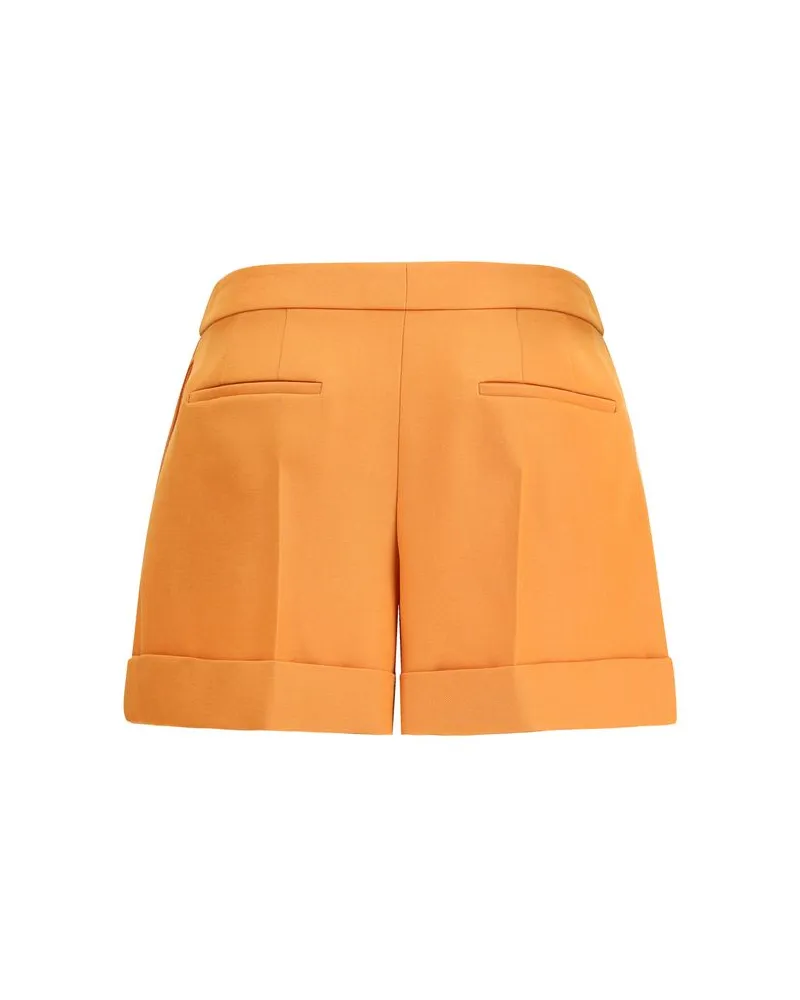 Fendi Women's Orange Wool Oves Aries Bermuda Shorts Orange