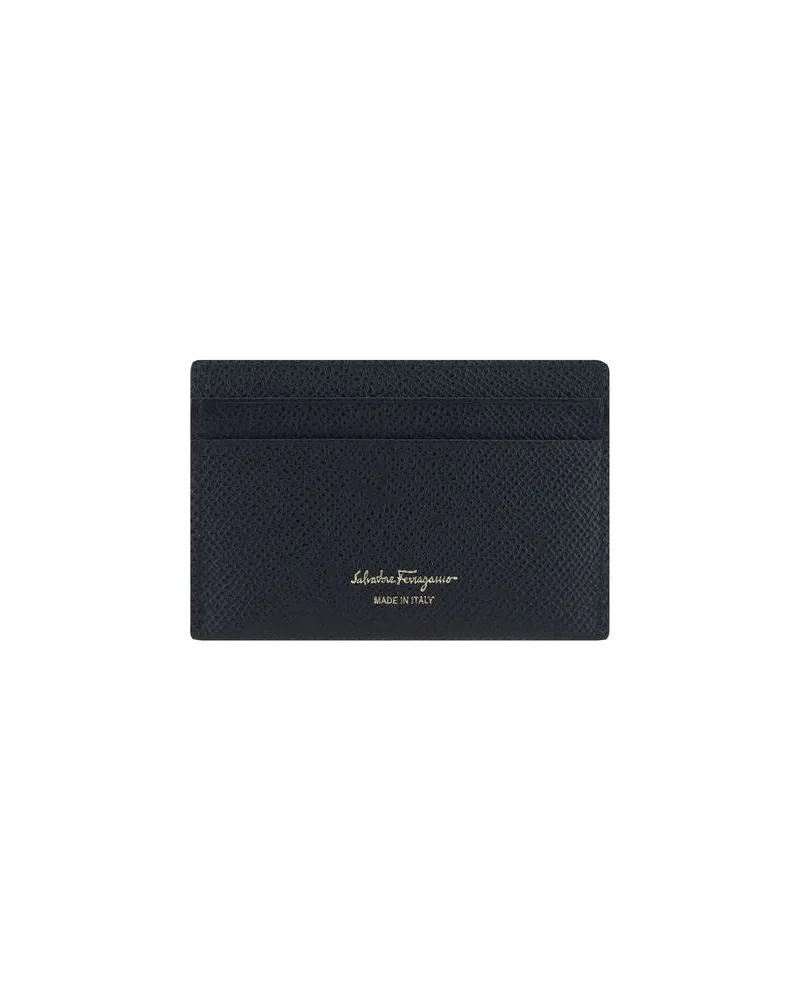 Ferragamo Women's Black Calf Leather Bos Taurus Wallet Black