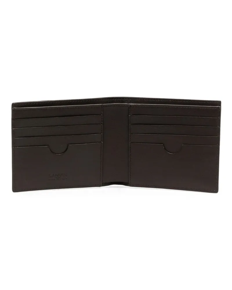 Lanvin Men's Hobo Tie Logo Bifold Wallet Multiple Colors Accessories Brown
