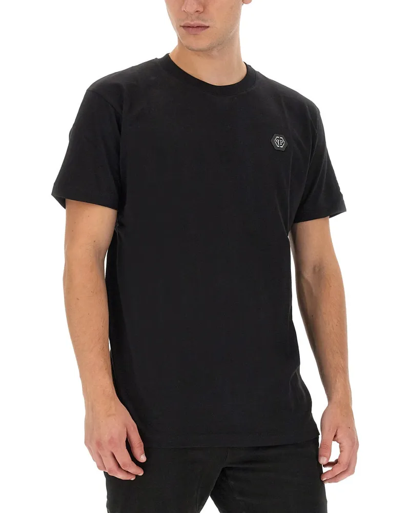 Philipp Plein Logo Print T-Shirt — Black Black
