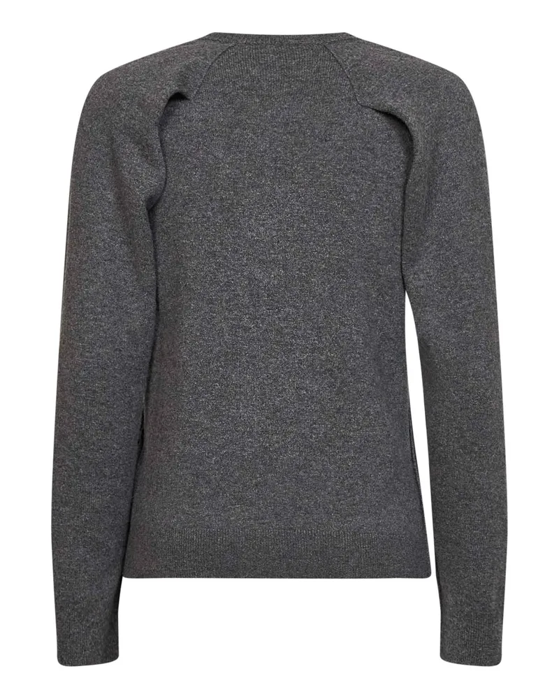Jil Sander Women's Cashmere Sweater With Cut-Outs Grey Gray