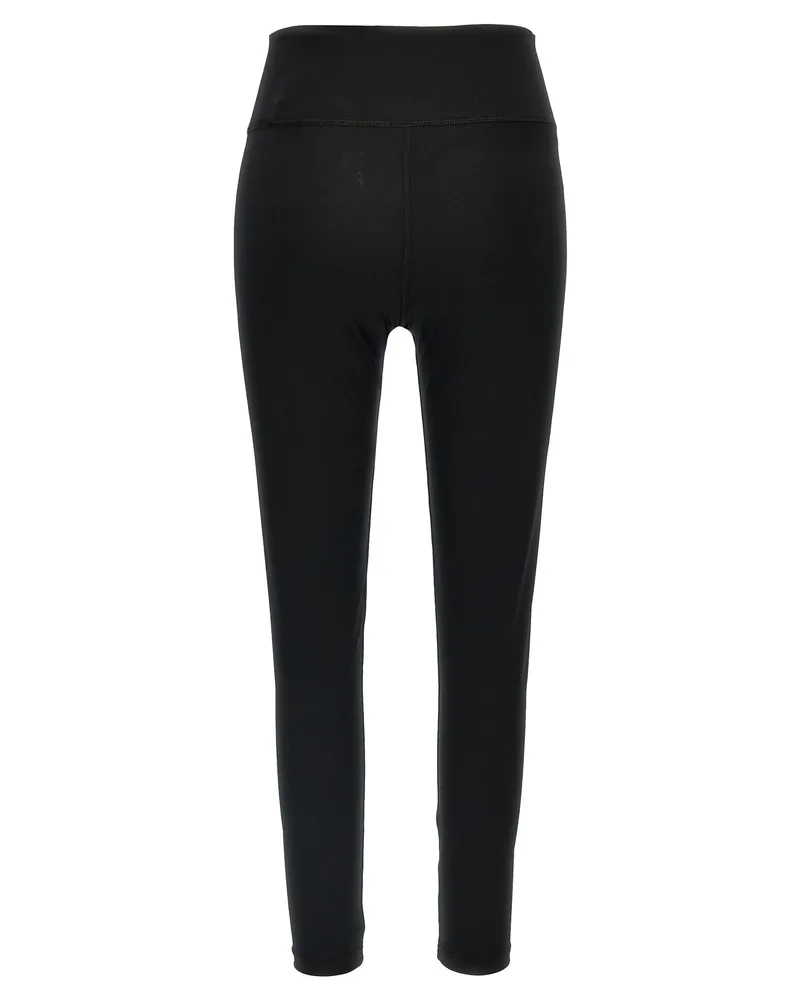 Balenciaga Logo-Print Spandex Leggings — Black Black