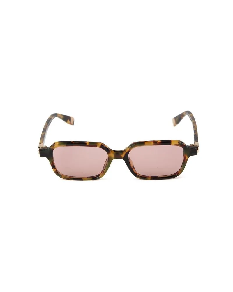 Furla Women's Sunglasses Burgundy-Glossy Havana Acetate Burgundy
