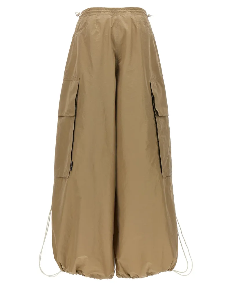 Palm Angels Women's Beige Polyamide Casual Pants Beige