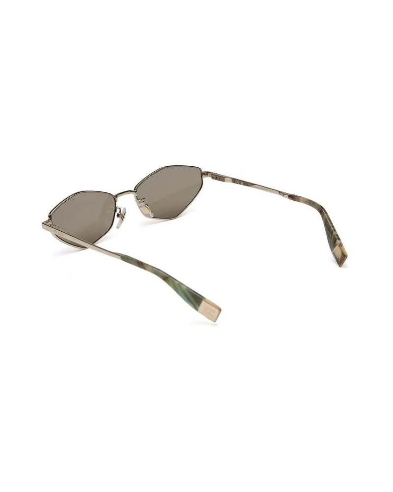 Furla SFUB17 Metal Aviator Sunglasses — Gold Gold