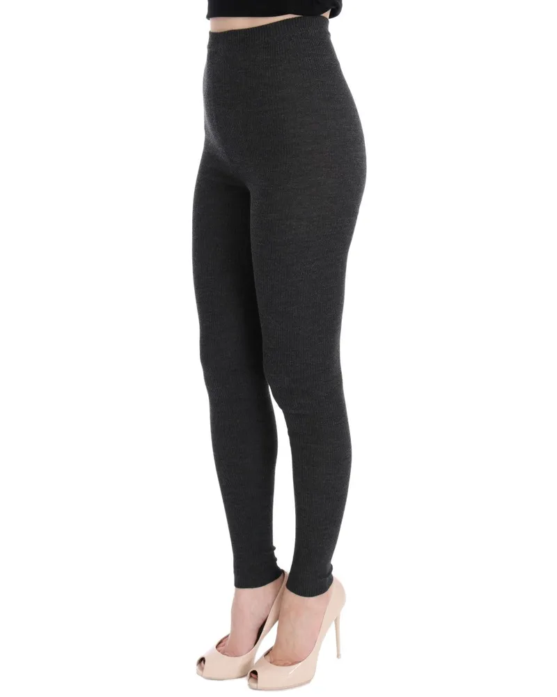 Dolce & Gabbana Women Gray Wool Stretch Tights Clothing Gray