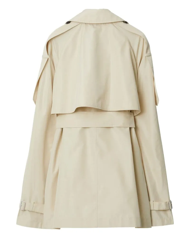 Burberry Silk Trench Coat — Beige Beige