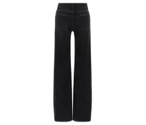 Wide-Leg Jeans — Black
