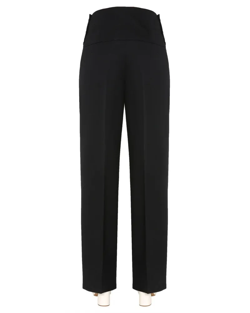 Jil Sander Tailored Wool Trousers — Black Black