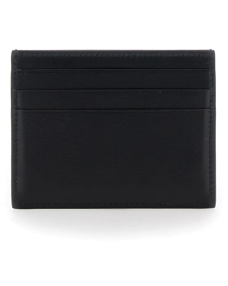 Ferragamo Men's Card Holder Florence Black Calfskin Accessory Black