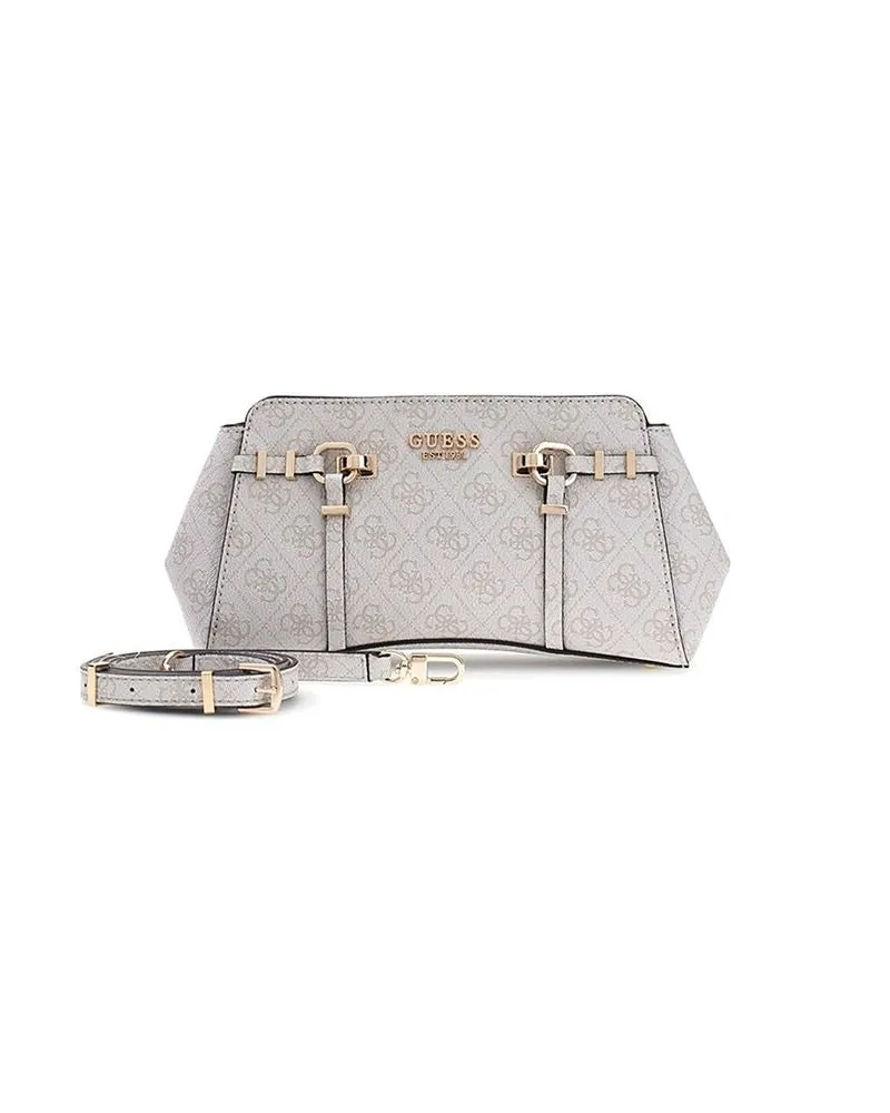 Guess Women's Shoulder Bag Latte Logo Polyurethane - Crossbody-Bags Beige