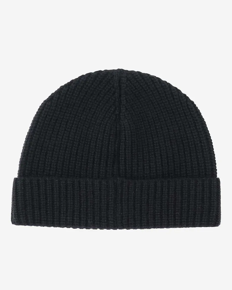 Valentino Garavani Men's Wool Beanie With Logo Black Virgin Hat Black