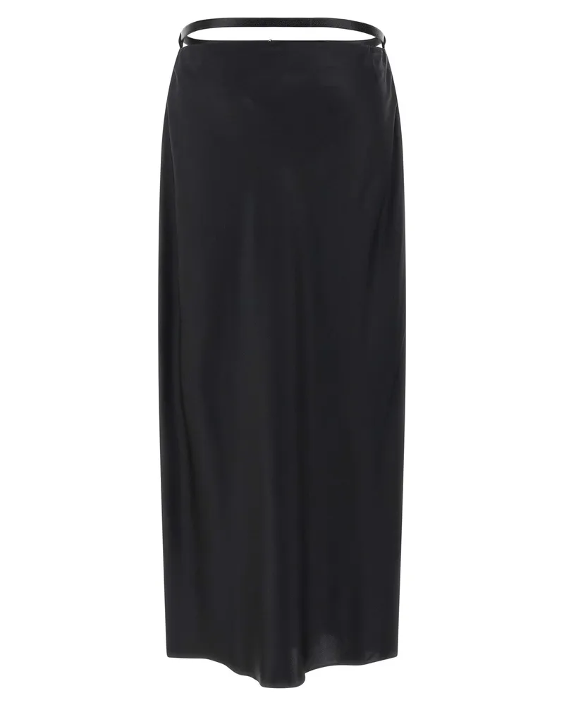 Tom Ford Women's Black Silk Midi Skirt Black