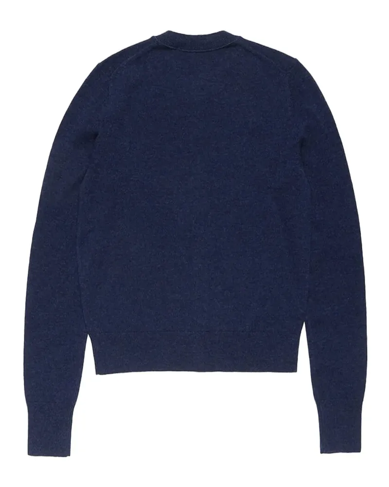 Acne Studios Wool-Blend Fitted Cardigan — Navy Navy