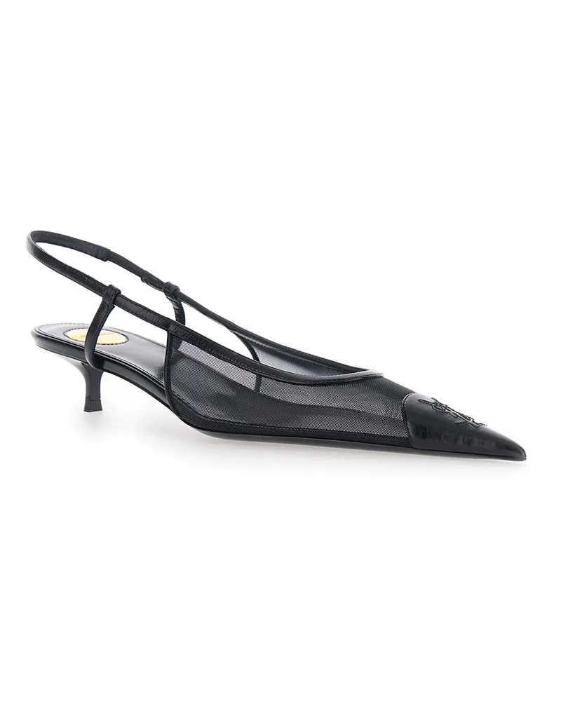 Saint Laurent Women's Pumps Gaspar Black Leather Black