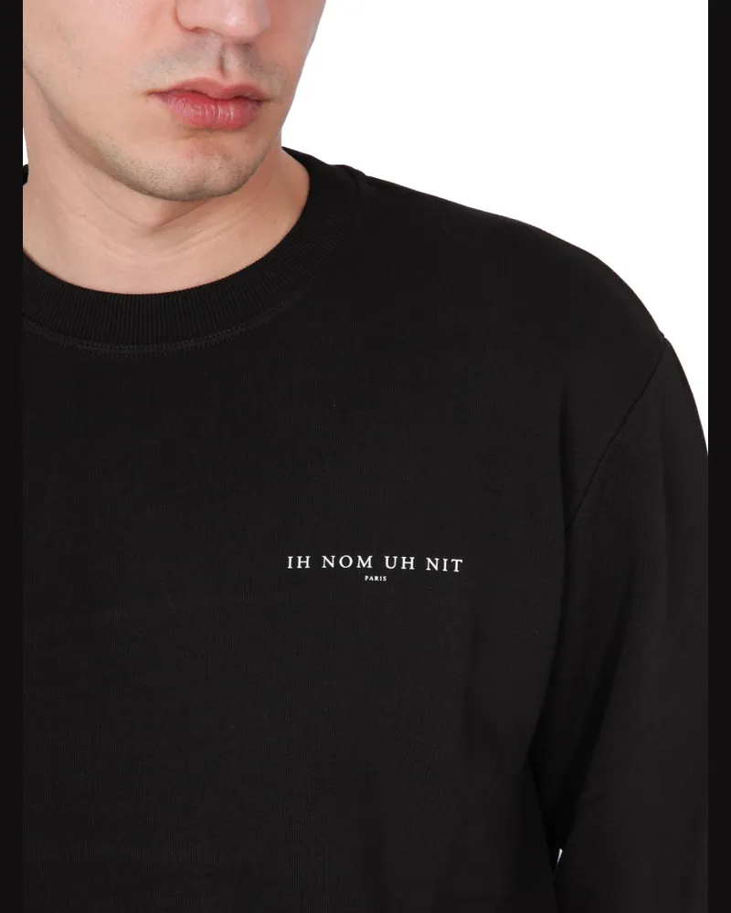 IH NOM UH NIT Logo Print Sweatshirt — Black Black