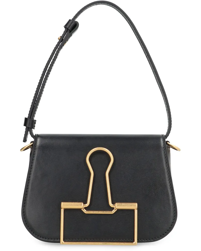OFF-WHITE Women's Skeleton Binder Leather Shoulder Bag Black Calf; Lining: Cotton Handbags Hand Black