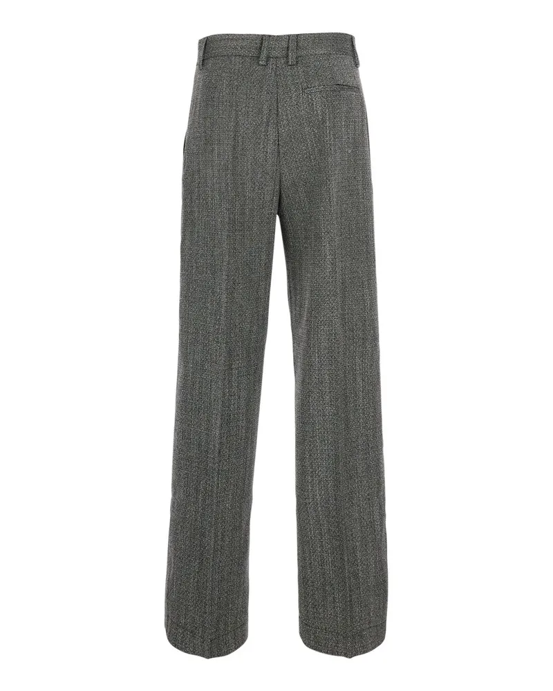 forte_forte Women's Cargo Pants Grey Tech Fabric Polyester Trousers Gray